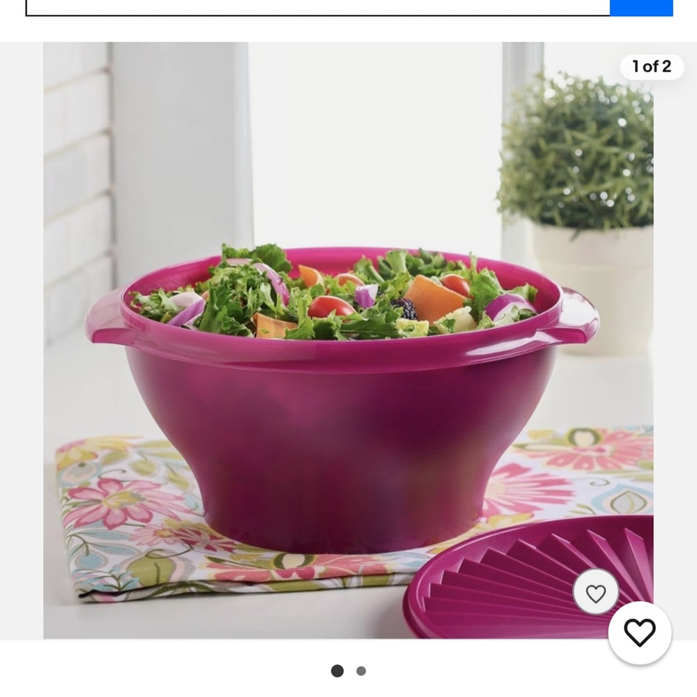 Tupperware Magenta Servalier Serving Bowl